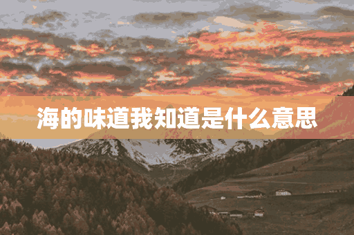 海的味道我知道是什么意思(海的味道,我知道什么意思)